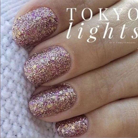 Color Street: Tokyo Lights | Rose Gold Glitter Sparkle Party Metallic Pink - Picture 1 of 16